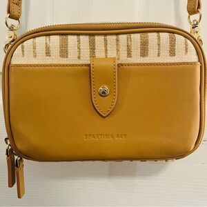 Spartina 449 Siren Sarah Natural/ Pecan Crossbody Bag NWOT